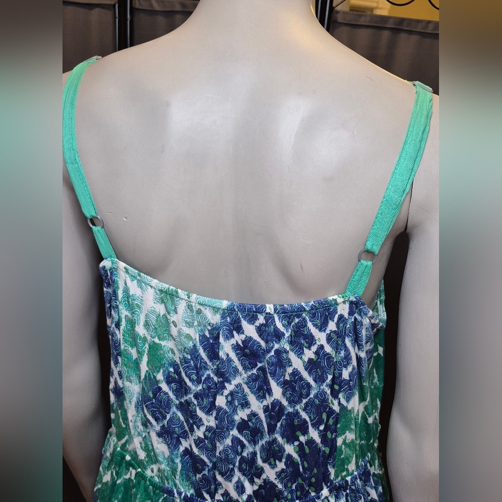 Nine West Blue and Green Patterned Maxi Dress - Picture 3 of 15